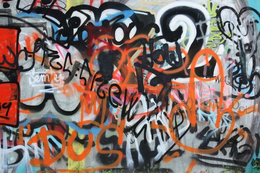 color spray street art from the Ostrava city 