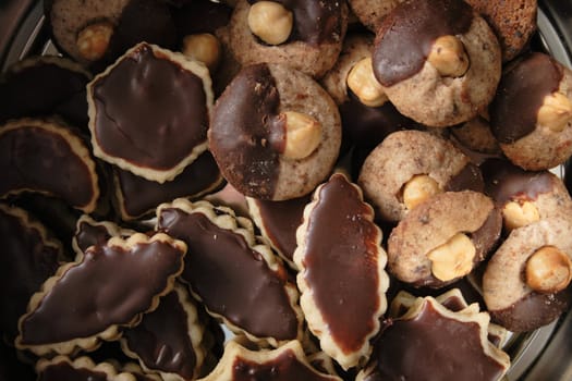 czech homemade christmas cookies as very nice desert background