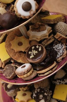 czech homemade christmas cookies as very nice desert background