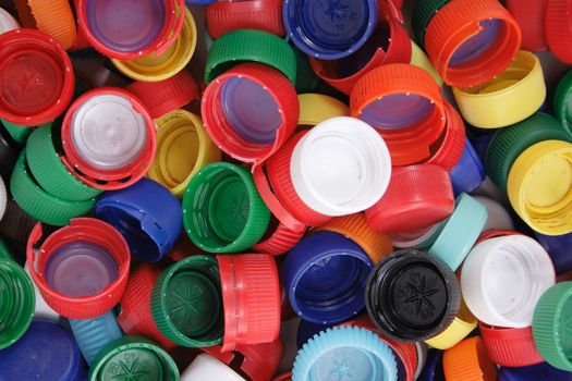 plastic caps as very nice color background