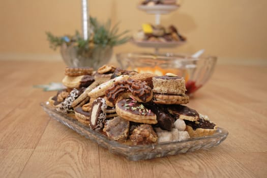 czech christmas cookies as very nice food background