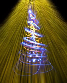 christmas tree form the color xmas lights