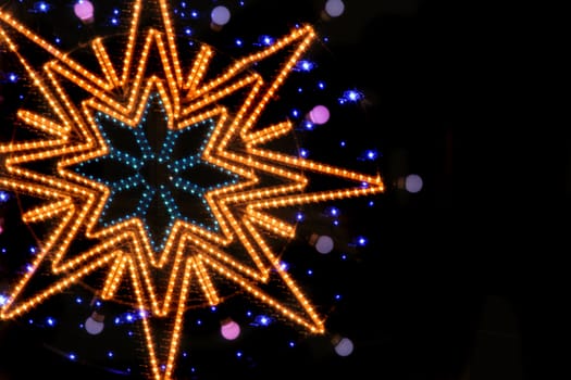 abstract christmas background from the light bulbs