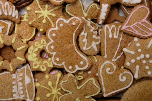 czech homemade christmas cookies as very nice desert background