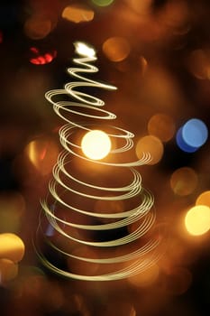 color christmas lights as very nice christmas tree