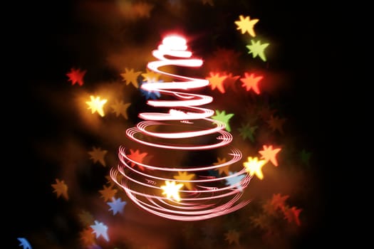 color christmas lights as very nice christmas tree