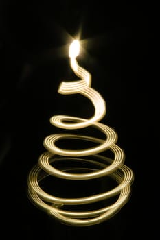 christmas tree from the color xmas lights