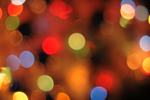 christmas lights isolated on the black background