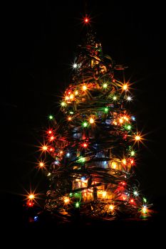 christmas tree from the color xmas lights