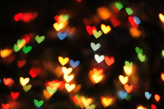christmas lights isolated on the black background