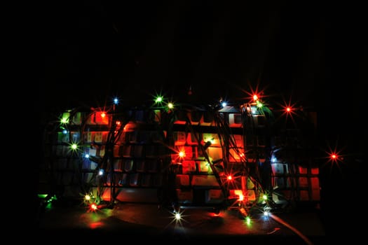 xmas tree (lights) and the keyboard