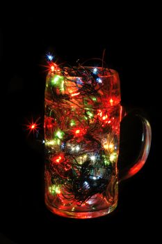 xmas tree (lights) in the beer glass