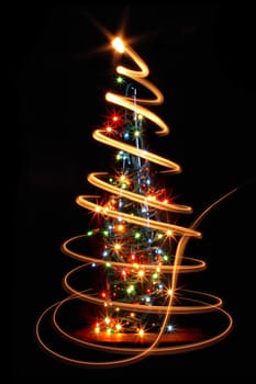 christmas alcohol as xmas tree from the color lights