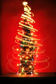 christmas alcohol as xmas tree from the color lights