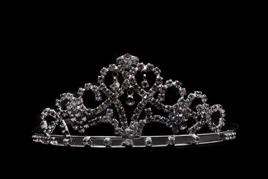nice silver crown isolated on the white background
