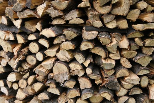 wood background from the home made fireplace 
