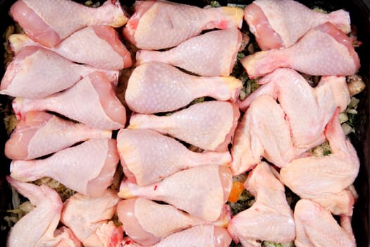 raw chicken legs as nice food background