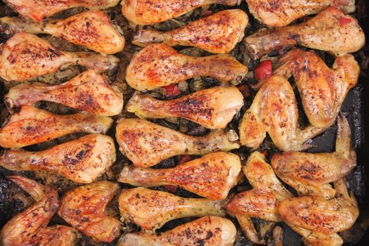 fried chicken legs as very nice food background
