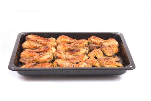 fried chicken legs isolated on the white background