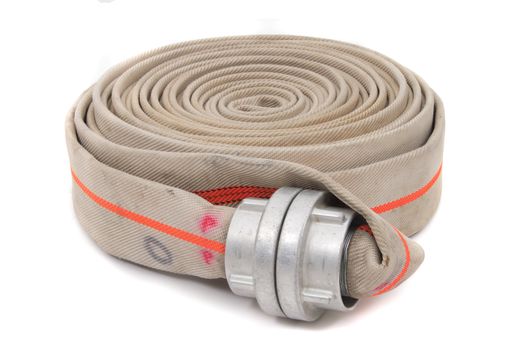 fire fighter hose isolated on the white background
