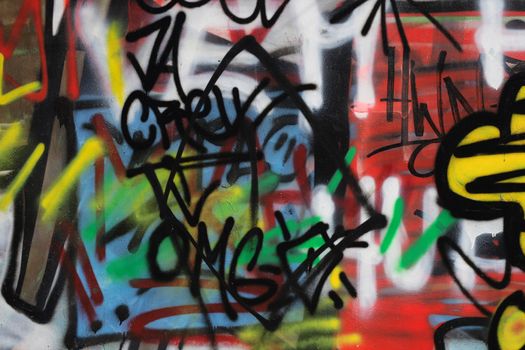 abstract street art as color vandalism background