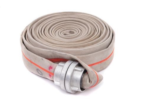 fire fighter hose isolated on the white background