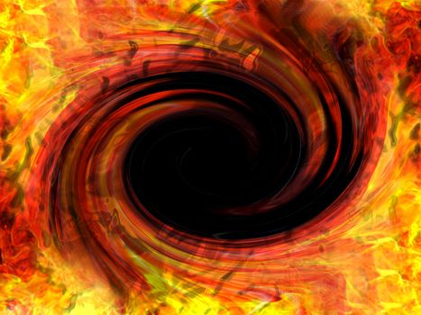 Abstract fire background generated by the computer