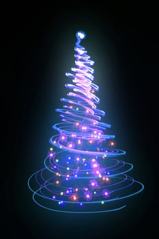 nice christmas tree from the color lights 