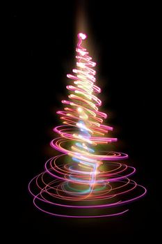 nice christmas tree from the color lights 