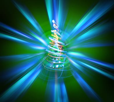 nice christmas tree from the color lights 