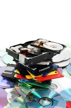 data background (floppy dissc, dvd, cd-rom, harddrive)
