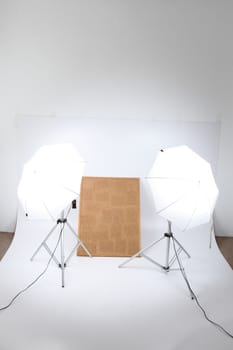 my very small home photo studio in the work room