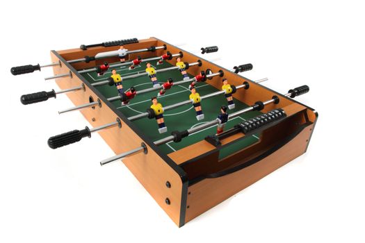 table soccer game isolated on the white background