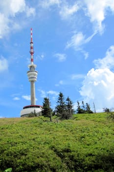 Praded tower in Jeseniky mountains