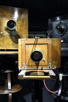 very old wooden camera as nice photo background