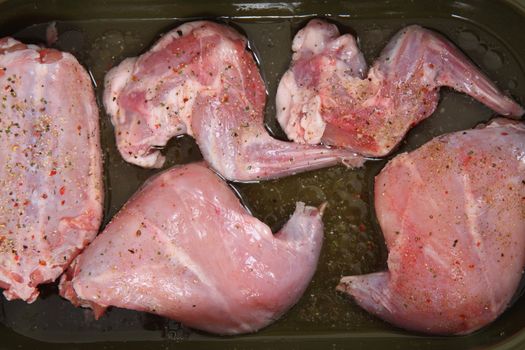 raw rabbit meat as nice food  background