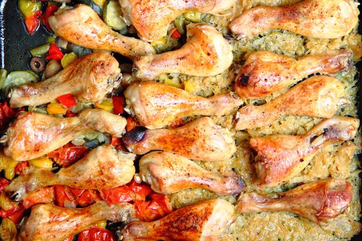 grilled chicken legs as nice food background