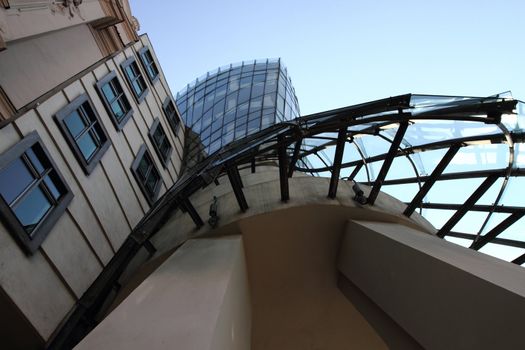 Dancing house in the Prague in the Czech republic