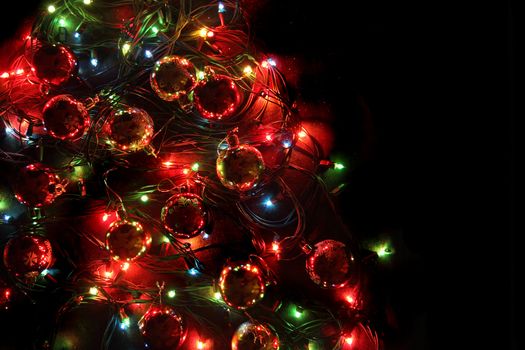 very nice christmas background with the color lights