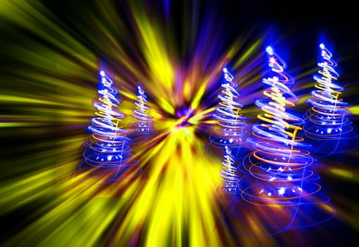 nice christmas tree from the colors lights 