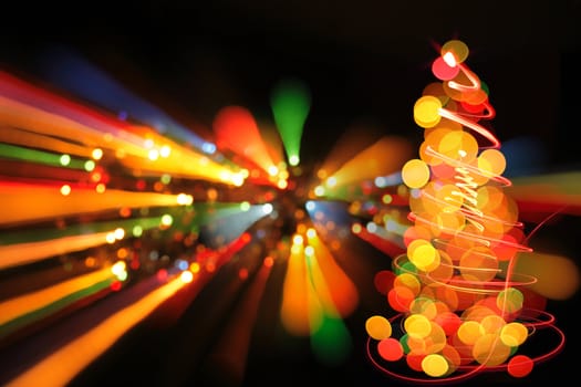 color xmas background from the color lights