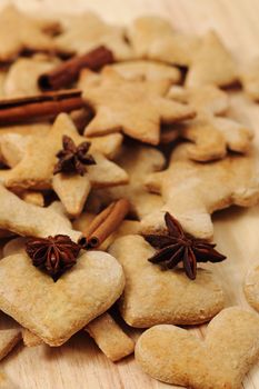 christmas gingerbread as nice holiday food background