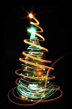 christmas tree from the color xmas lights