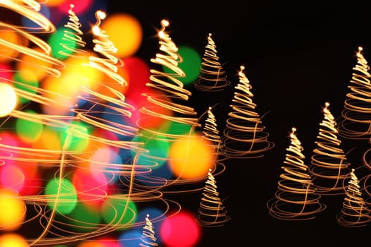 christmas forest as very nice holiday background 