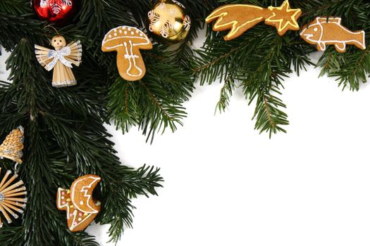 christmas cookies isolated on the white background