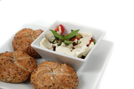 vegetarian food isolated on the white background