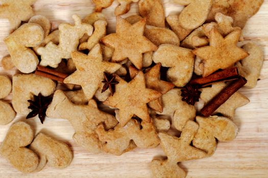 christmas gingerbread as nice holiday food background