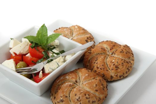vegetarian food isolated on the white background