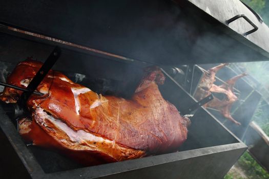 grilled pig as very nice food background