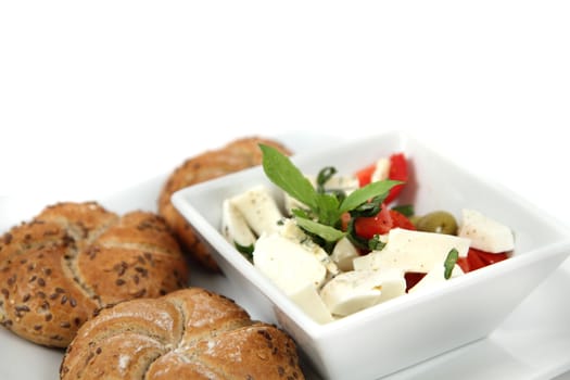 vegetarian food isolated on the white background